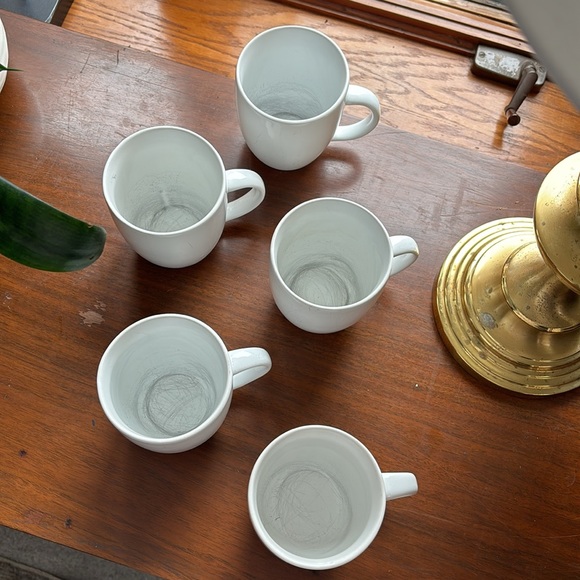 5 white Threshold Mugs - Picture 4 of 12